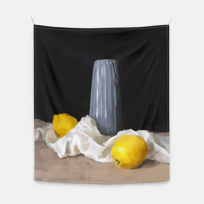 레몬,물병 패브릭 포스터 대형