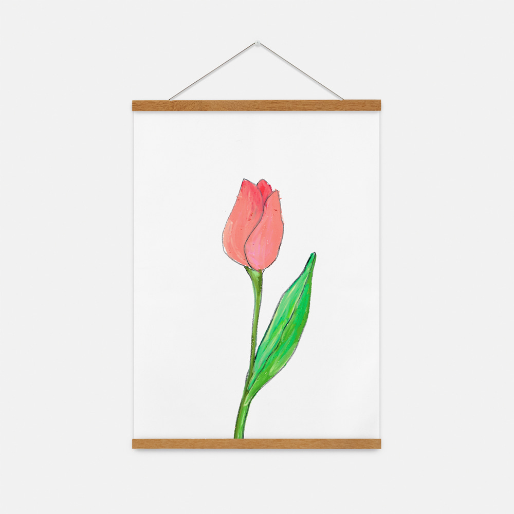 뚜누 최하연 작가 I really life a tulip 패브릭 포스터 소형