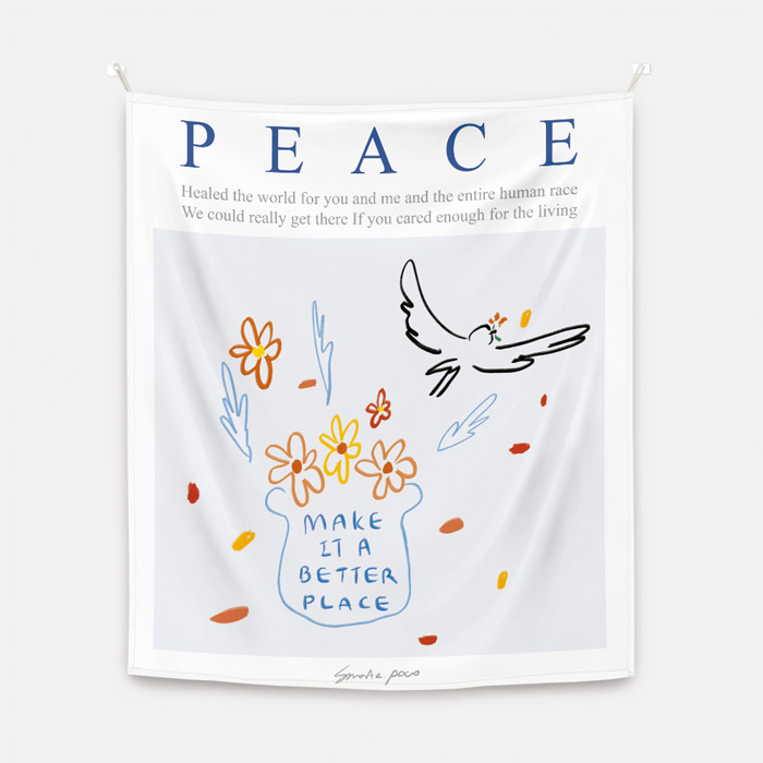 PEACE 패브릭 포스터 대형