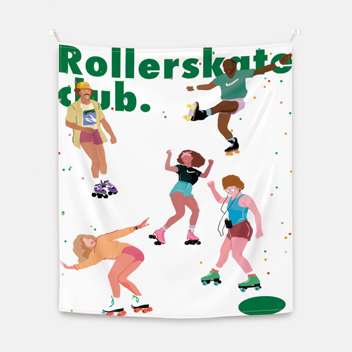 뚜누 홈브루아이디어클럽 작가 Rollerskate 패브릭 포스터 대형