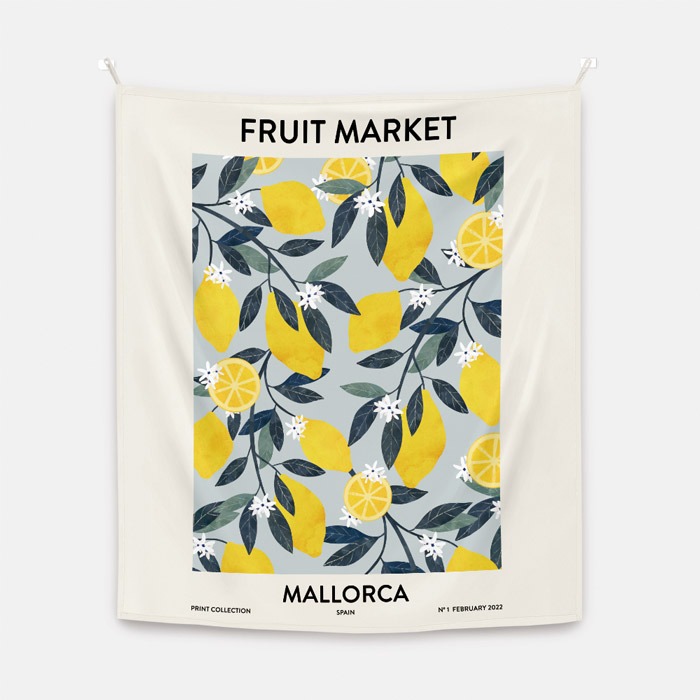 뚜누 애나 마르티네즈 작가 마요르카 과일 시장 / Mallorca Fruit Market 패브릭 포스터 대형