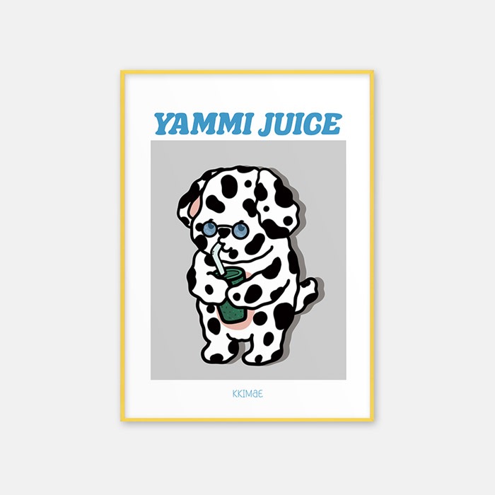 뚜누 키매 작가 YAMMI JUICE 마시는 PUPPY 포스터