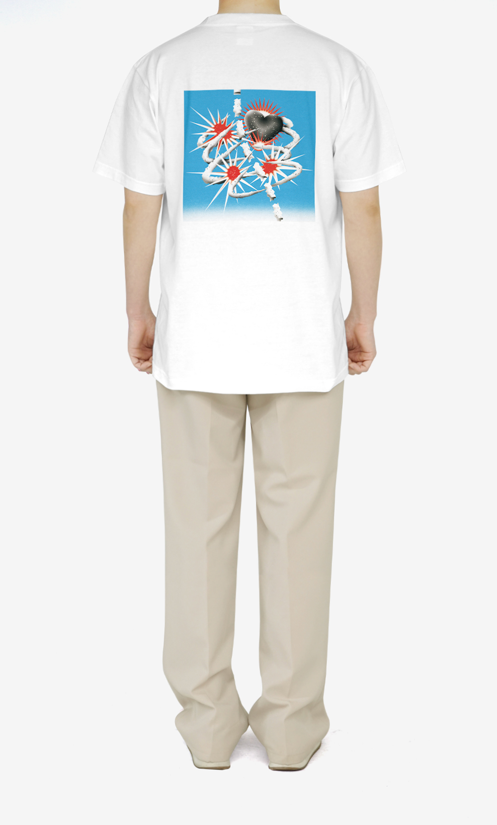 반팔 티셔츠 스카이블루 색상 이미지-S24L68