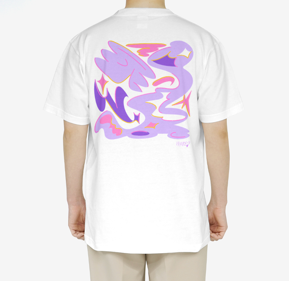 반팔 티셔츠 라벤더 색상 이미지-S17L37